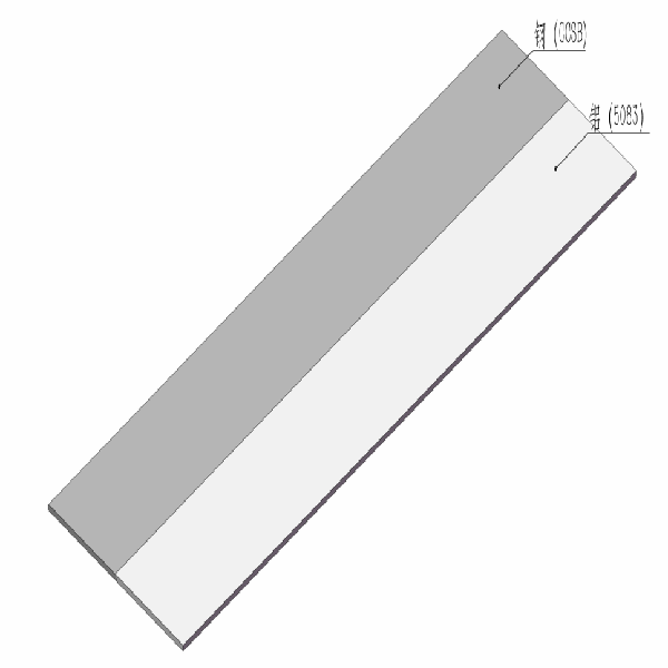 Aluminum-steel transition plate 